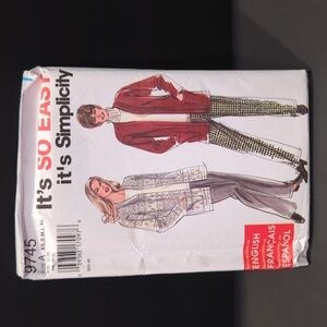 Simplicity 9745 Size A (XS-XL) Uncut Sewing Pattern